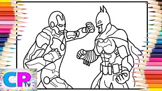 Iron Man vs Batman Coloring Pages/Superheros Fight/Jim Yosef - Eclipse [NCS Release]