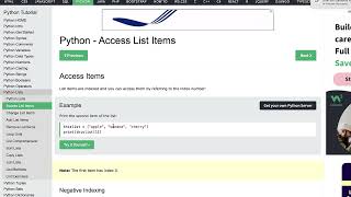 Python Coding for beginners 18, Python List Items