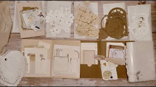 As She Curates | Floral Grandeur \u0026 Latte | Unboxing Stationery Journal Kit | no talking |