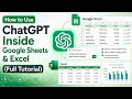 How to Use ChatGPT Inside Google Sheets & Excel  | Full Tutorial 