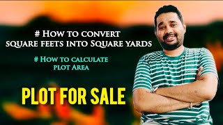 How to calculate the plot area how to convert square feet of a plot into square yards#shorts 🏠