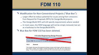 2020 Updates to FDM 110