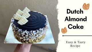 Dutch Almond Cake Recipe | #dutchalmondcake #chocolatealmondcake #roastedalmondcake #newcakerecipe