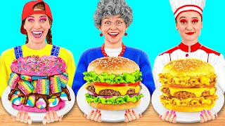 Me vs Grandma Cooking Challenge | Funny Kitchen War by PaRaRa Challenge