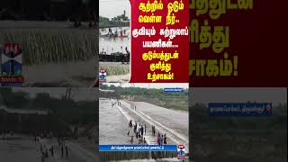 ஆற்றில் ஓடும் வெள்ள நீர்.. குவியும் சுற்றுலாப் பயணிகள்.... குடும்பத்துடன் குளித்து உற்சாகம்!