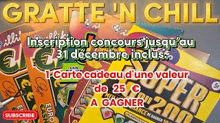 grattage FDJ ticket à 5€ CASH , SUPER 10 ou 200, jackpot 🎄 🎅