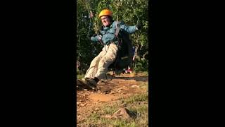 #paragliding - slo-mo using big ears on cliff launch @Air_Damien