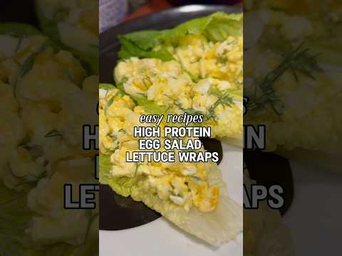 High Protein Egg Salad Lettuce Wraps #fitfood #easyrecipe #highprotein #lowcarb