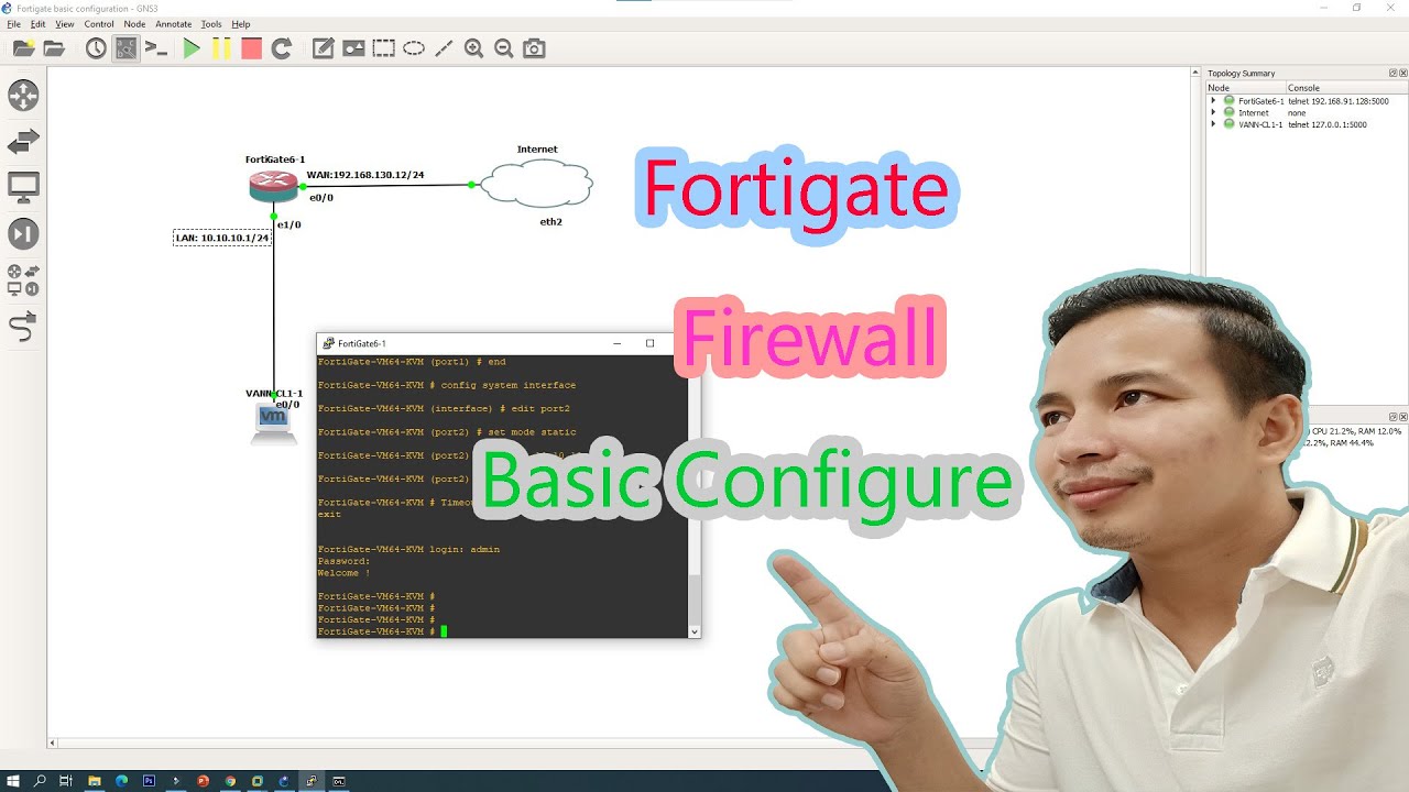 Fortigate Firewall Basic Configuration - YouTube