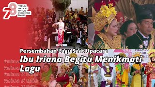 Persembahan lagu oleh Orkestra dan Paduan Suara Gita Bahana Nusantara di Upacara HUT ke-78 Indonesia