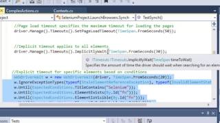Lecture 11 - Synchronization in Selenium in C#.Net