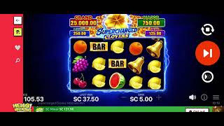 SUPERCHARGED CLOVERS (HELLO MILLIONS) $5 SPINS STRAIGHT BS