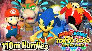 Mario & Sonic Tokyo 2020 Olympic Games!!  *110m Hurdles* Mario vs Bowser & Sonic Vs Dr.Eggman !! ᴴᴰ