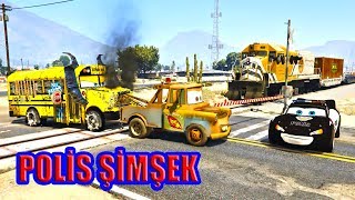 Polis Şimşek McQueen ve Mater Görevde - Jackson Storm Miss Fritter - GTA 5