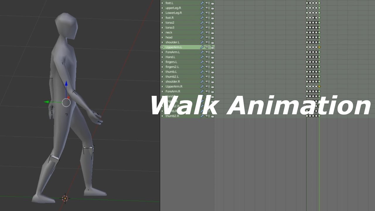 Walk Animation - Blender - YouTube