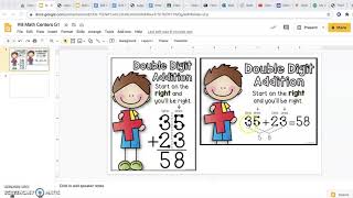 Double Digit Addition Touch Math