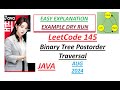Binary Tree Postorder Traversal | Leetcode 145 | Java Code | Developer Coder 🌳💻
