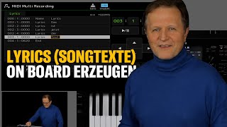 Lyrics (Songtexte) eines Midifiles On Board erzeugen (Yamaha-Keyboards):