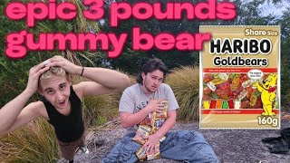 EPIC 3 POUNDS GUMMY BEAR CHALLENGE (NO WATER)