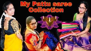 నా పట్టు చీరలు | My Pattu saree collection in Telugu | My saree collection| My sarees collection