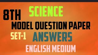 #8th#Science#model question paper#Answers @yourclassyourfuture3067 #moulyankana exam#englishmedium