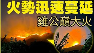 突發: 雞公嶺嚴重山火，全員搶救!2023年1月24日