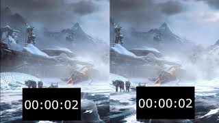 God Of War: Ragnarök PS4 vs PS5 Loading Time (SSD vs HDD)