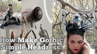 Tutorial How to Make Simple Ghotic Headdress from Recycle/DIY