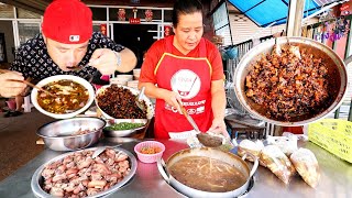 ข้าวเปียกพิกกากหมูแบบไมอันขายวันละ100กิโลอร่อยมากชื้อกับบ้านด้วย😋ເຂົາປຽກຫມາກເພັກກາດຫມູຈັດແບບເຕັມທີ👌💯