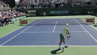 ハチャノフのスライスサーブ（スロー）/ Karen Khachanov Slice Serve Slow Motion