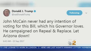 Trump Blasts McCain On Health Care 'No' Vote