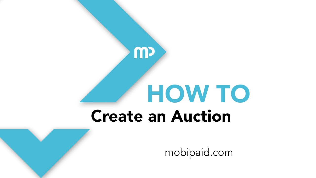 How To Create An Auction - YouTube