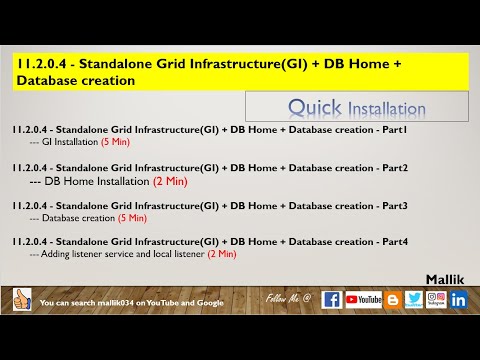 11.2.0.4 - Standalone Grid Infrastructure (GI) Installation DB Home Database Creation - Part 1