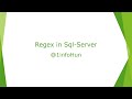 Sql server Regex - how to execute #REGEX in #sqlserver