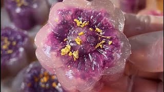 Crystal Cake with Purple Potatoes 水晶紫薯糕😋