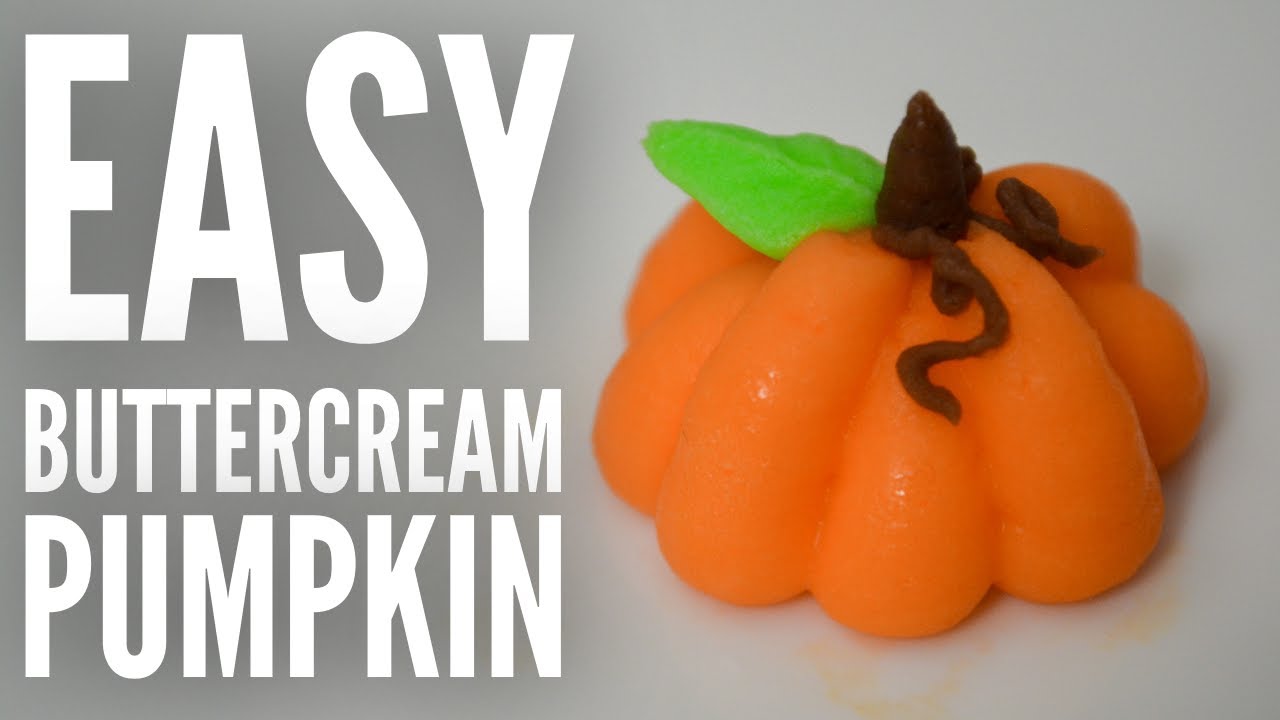How To Pipe A Pumpkin Fall Buttercream Pumpkin Piping Tutorial Youtube