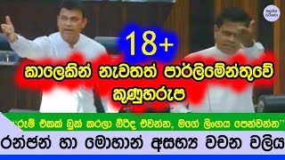 ආයෙත් වරක් පාර්ලිමේන්තුවේ සිල් බිද ගත්ත අවස්ථාවක් Video - Ranjan vs Mohan