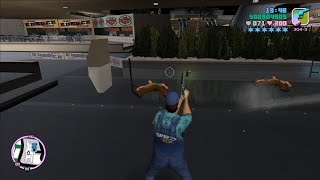 GTA Vice City North Point Mall Massacre + 6 Stars Wanted Level Escaped