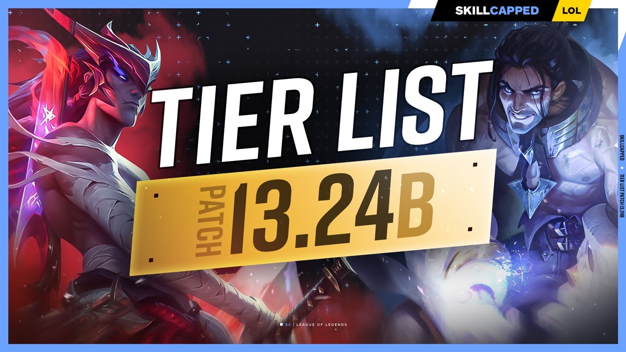 NEW TIER LIST For PATCH 13.24B - League Of Legends - YouTube