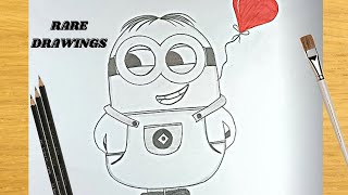 How to Draw a Minions || Minions Pencil Drawing | Minion Cartoon Drawing  for Children's | Easy Draw