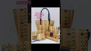 Bagru hand block printed 5 piece combo hand bags