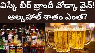 ఏ మద్యం లో ఎంత శాతం ఆల్కహాల్? alcohol percentage in various beverages Tmixture videos knowledge