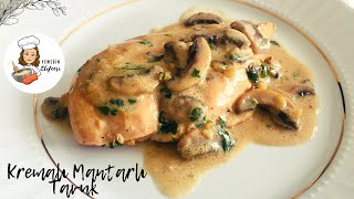 Kremalı Mantarlı Tavuk Tarifi I Creamy Mushroom Chicken Recipe I Easy Dinner I #bugünnepişirsem