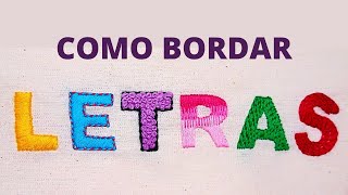 6 formas de BORDAR LETRAS À MÃO com pontos de preenchimento🌹 BORDADO passo a passo