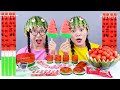 Watermelon Fruit Jelly Dessert Mukbang DONA