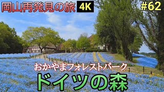 【岡山再発見の旅】ドイツの農村をイメージした花と緑のテーマパーク『ドイツの森』一面に咲き誇るネモフィラに感動！