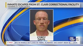 St. Clair inmate escapes
