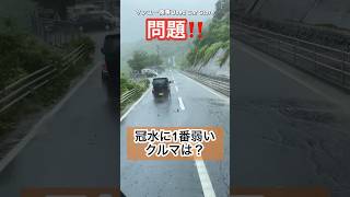 冠水に1番弱いクルマは？#トラック #台風