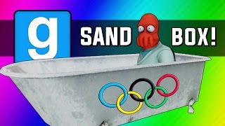 Gmod: Winter Olympics - Sled Build Race & Chaos! (Garry's Mod Sandbox Funny Moments)