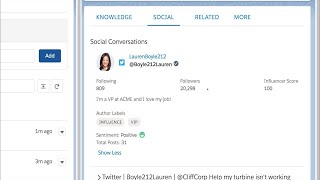 Service Cloud: Social Conversations Component